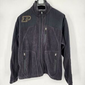 Purdue Boilermakers Men's XL Black Columbia‎ Full Zip Fleece Jacket NCAA